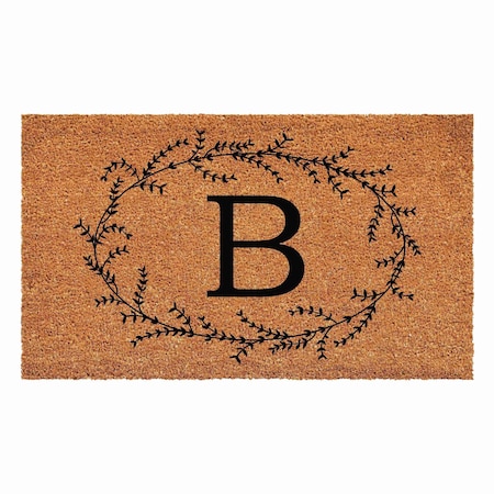 Calloway Mills Monogram Door Mat, Black, Natural, 17 in W x 29 in L 108361729B